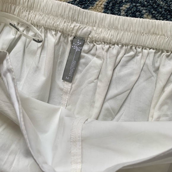 Mulmul Supima Cotton Flap Pyajama White
